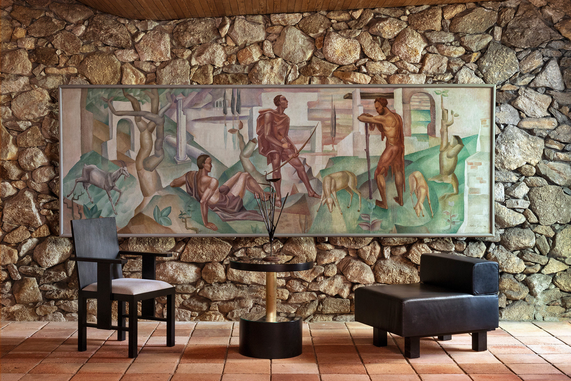 Obra painel John Graz; Sem título 1934óleo sobre tela120 x 345 cm