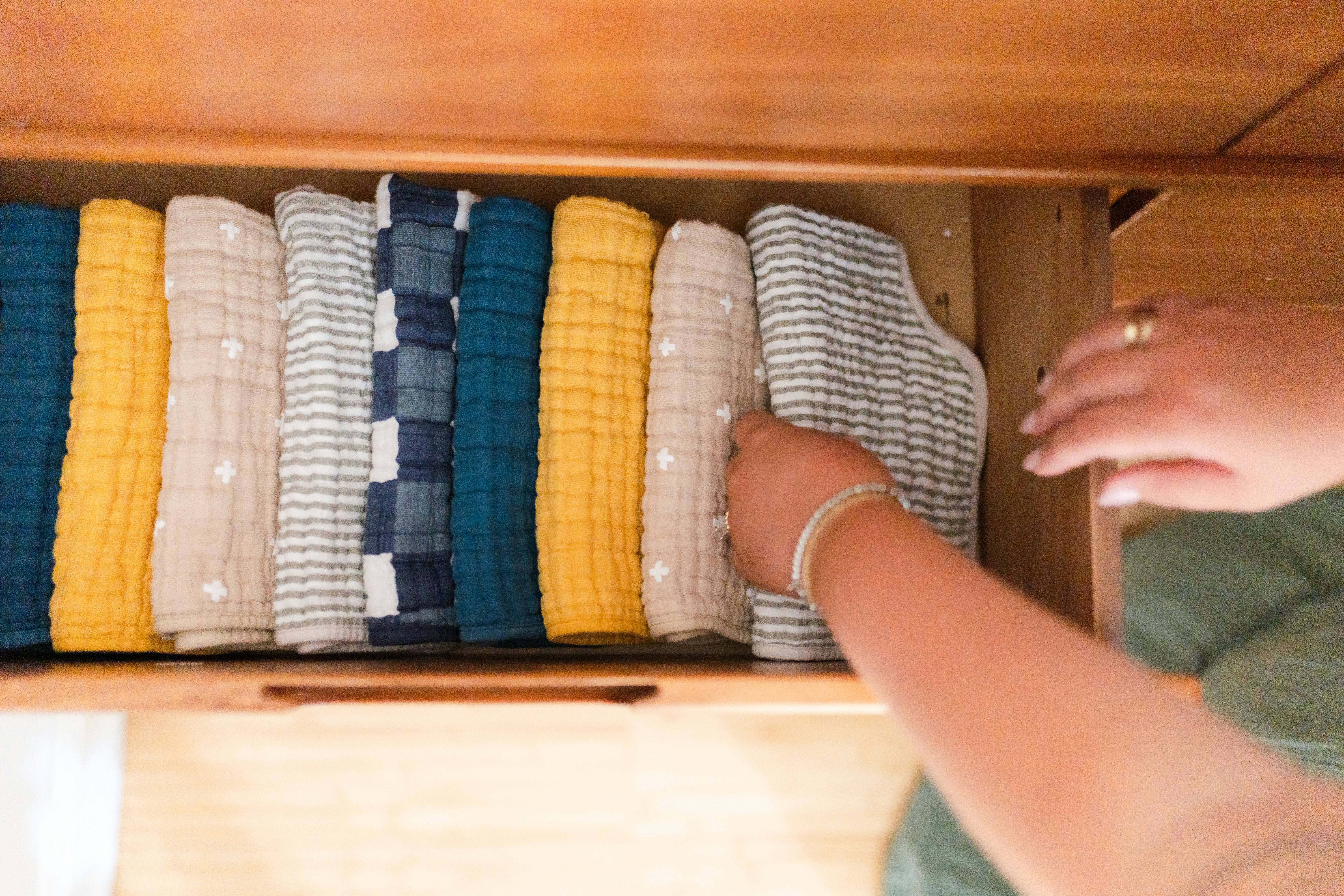 gaveta, organização, roupa